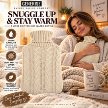 Load image into Gallery viewer, Generise Hot Water Bottles - 2 Litre Knitted &amp; Energy Saving