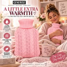 Load image into Gallery viewer, Generise Hot Water Bottles - 2 Litre Knitted &amp; Energy Saving