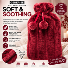 Load image into Gallery viewer, Generise Hot Water Bottles - 2 Litre with Plush Cover