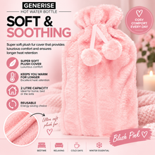 Load image into Gallery viewer, Generise Hot Water Bottles - 2 Litre with Plush Cover