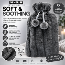 Load image into Gallery viewer, Generise Hot Water Bottles - 2 Litre with Plush Cover