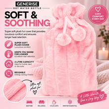 Load image into Gallery viewer, Generise Hot Water Bottles - 2 Litre with Plush Cover