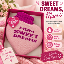 Load image into Gallery viewer, Generise Hot Water Bottle - 1 Litre Heart Shaped with Cover