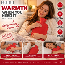 Load image into Gallery viewer, Generise 500ml Hot Water Bottle – Red | Reusable Hot Water Bottle for Everyday Warmth
