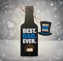 Load image into Gallery viewer, BEST DAD EVER Large Wooden Bottle Opener – Perfect Christmas Stocking Filler for Dad!