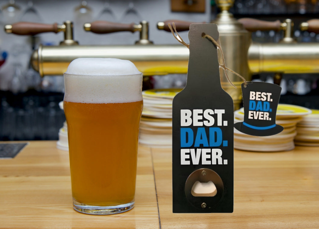 BEST DAD EVER Large Wooden Bottle Opener – Perfect Christmas Stocking Filler for Dad!