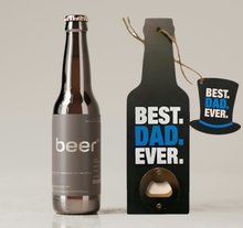 Load image into Gallery viewer, BEST DAD EVER Large Wooden Bottle Opener – Perfect Christmas Stocking Filler for Dad!