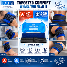 Load image into Gallery viewer, Generise 'Compress and Wrap' Hot and Cold Gel Pack - Navy Blue Wrap