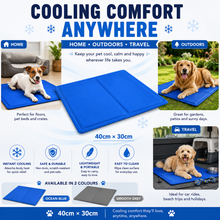 Load image into Gallery viewer, Pet Cooling Gel Mat in Blue or Grey – 40cm x 30cm with Free Delivery