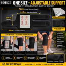 Load image into Gallery viewer, Generise Heat &amp; Magnet Knee Brace – Adjustable Neoprene Knee Support