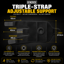 Load image into Gallery viewer, Generise Premium Adjustable Knee Brace – Medical Performance Support