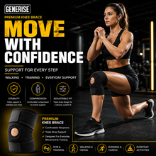 Load image into Gallery viewer, Generise Premium Adjustable Knee Brace – Medical Performance Support