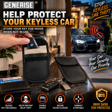 Load image into Gallery viewer, Generise RFID Anti-Theft Signal Blocker Case – Secure Your Vehicle Or Debit / Credit Cards with Confidence!