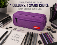 Load image into Gallery viewer, Aroosh All Ages Premium Quality Pencil Cases – Spacious, Durable &amp; Stylish - Triple Pocket &amp; 4 Colours!