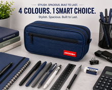 Load image into Gallery viewer, Aroosh All Ages Premium Quality Pencil Cases – Spacious, Durable &amp; Stylish - Triple Pocket &amp; 4 Colours!