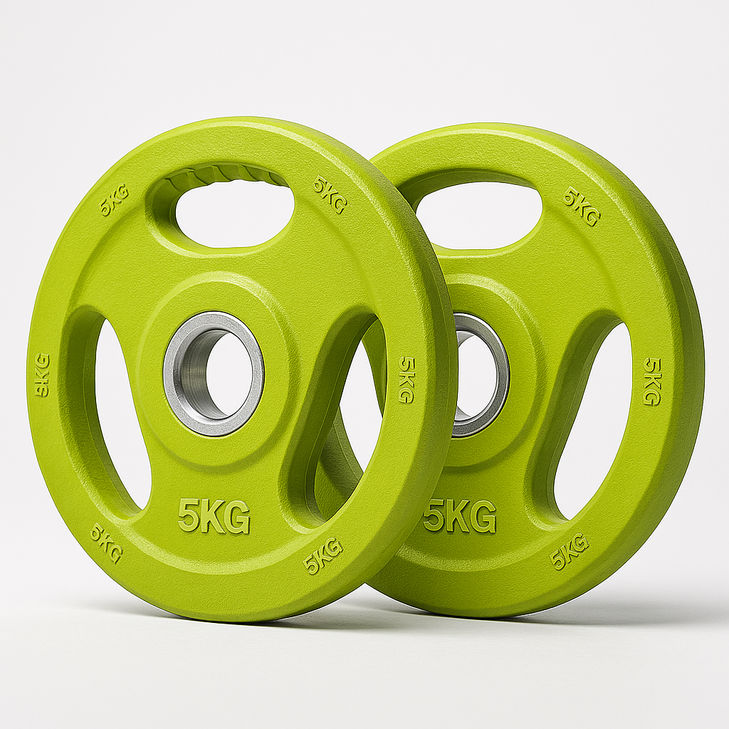 Generise 5kg Lime Green Barbell Rubber Plates Pair