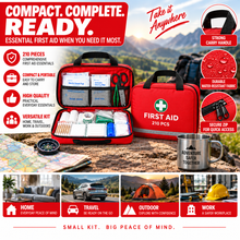 Load image into Gallery viewer, Generise 210 Piece First Aid Kit – Comprehensive Emergency Essentials for Home, Car, Travel &amp; Outdoor Use