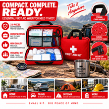 Load image into Gallery viewer, Generise 208pc First Aid Kit - Red