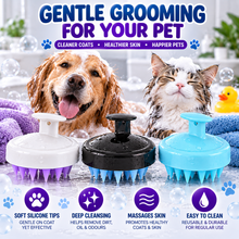 Load image into Gallery viewer, Silicone Pet Shampoo &amp; Massage Brush – Dog Bathing, Grooming &amp; Coat Cleaning Brush