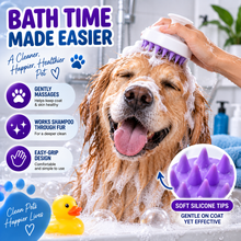Load image into Gallery viewer, Silicone Pet Shampoo &amp; Massage Brush – Dog Bathing, Grooming &amp; Coat Cleaning Brush