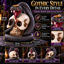 Load image into Gallery viewer, Puckator Skull &amp; Snake Backflow Incense Burner