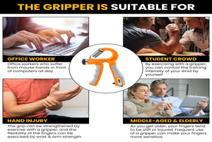 Generise Adjustable Hand Grip Strengthener with Rep Counter - 5kg to  60kg Resistance