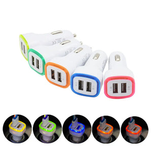 Generise Dual USB Car Cigarette Lighter Charger Input (Random Colour)