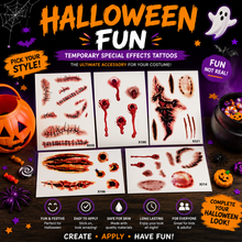 Load image into Gallery viewer, Halloween Wound Temporary Tattoo Stickers&nbsp;