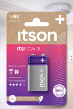Load image into Gallery viewer, Itson ItsPOWER 9V Alkaline Battery – Long Lasting Power for Smoke Alarms &amp; Home Devices