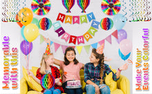 Load image into Gallery viewer, The Ultimate Happy Birthday Banner and Honeycomb Decoration Set