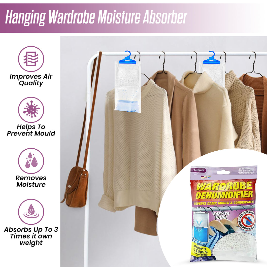 Hanging Wardrobe Dehumidifiers – Citrus, Lavender, and Fresh Linen with Free Delivery