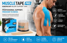 Load image into Gallery viewer, Muscle Tape Pro Kinesiology Injury Support Tape – 5 Metres | 20 Pre-Cut Strips - 25cm x 5cm