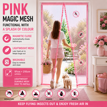 Load image into Gallery viewer, Magic Mesh Magnetic Mosquito &amp; Fly Screen Door – 5 Colours