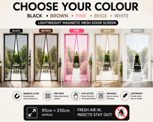 Load image into Gallery viewer, Magic Mesh Magnetic Mosquito &amp; Fly Screen Door – 5 Colours