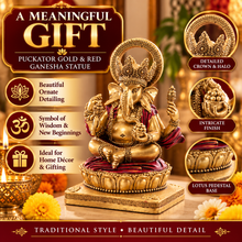 Load image into Gallery viewer, Puckator Gold &amp; Red Ganesha Statue 14cm
