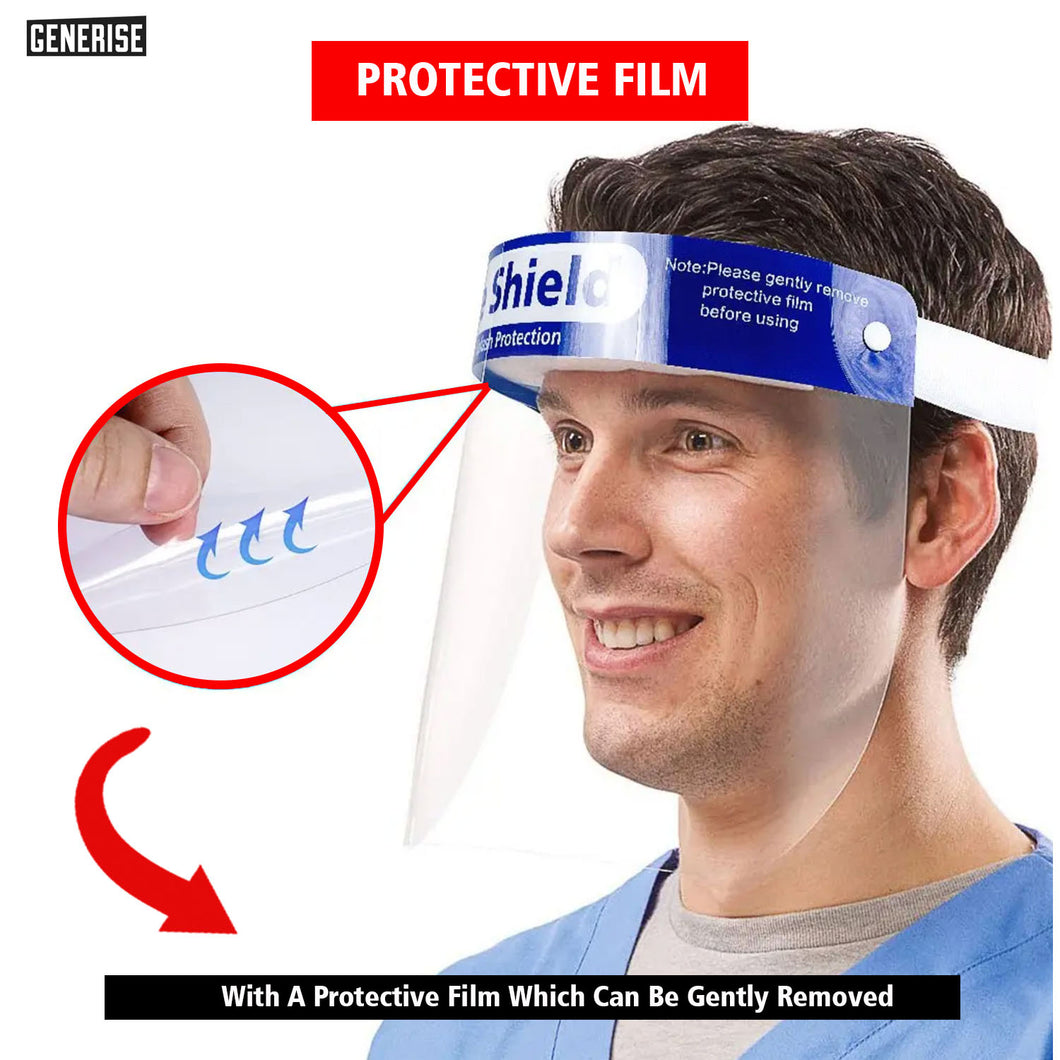 Disposable Multi Purpose Face Shield - Face Visor with Foam Head Support
