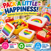 Load image into Gallery viewer, Rainbow Snack Pot Lunch Boxes – Set of 3