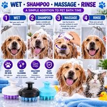 Load image into Gallery viewer, Silicone Pet Shampoo &amp; Massage Brush – Dog Bathing, Grooming &amp; Coat Cleaning Brush