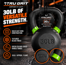 Load image into Gallery viewer, Generise Tru Grit Cast Iron Kettlebells - 10lbs to 30lbs