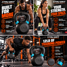 Load image into Gallery viewer, Generise Tru Grit Cast Iron Kettlebells - 10lbs to 30lbs