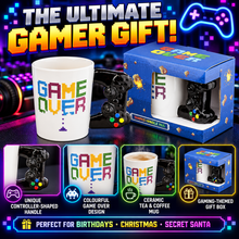 Load image into Gallery viewer, Puckator Game Over Gamer Mug – Ceramic Tea &amp; Coffee Cup with 3D Controller Handle