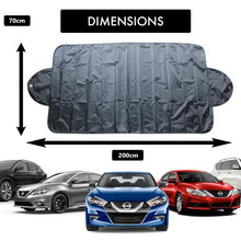 Load image into Gallery viewer, Windscreen Car Cover - Anti Theft, Year Round Use &amp; Reversible - Small To Medium Cars - 200cm x 70cm