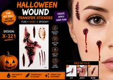 Load image into Gallery viewer, Halloween Wound Temporary Tattoo Stickers&nbsp;