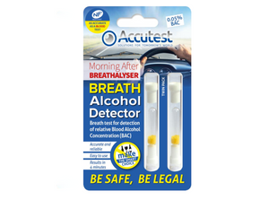 Accutest Alcohol Disposable Breathalyser (Twin pack)