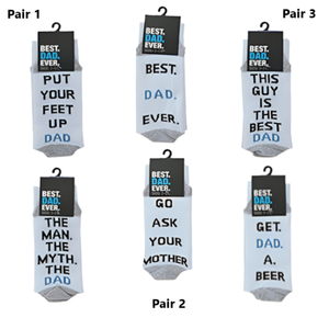 BEST DAD EVER Socks - Birthdays, Fathers Day Or Just Because Its Dad!