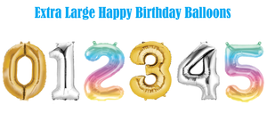 Giant Happy Birthday Number Balloons - 30 Options!!