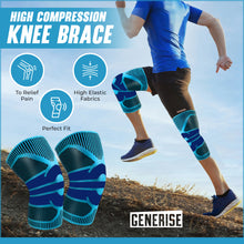 Load image into Gallery viewer, Compression Knee Supports For Stability And Injury Rehab - 3 Sizes