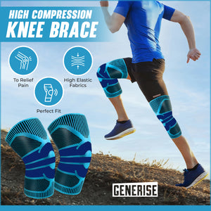 Compression Knee Supports For Stability And Injury Rehab - 3 Sizes