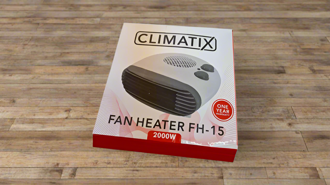 Fan Heater with 2 Heat Settings (1000W & 2000W) + Optional Draft Strips – Free UK Delivery