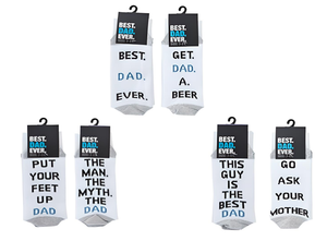 BEST DAD EVER Socks - Birthdays, Fathers Day Or Just Because Its Dad!